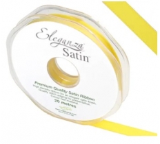 Eleganza Double Faced Satin 10mm x 20m Yellow