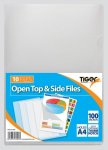 Tiger A4 Clear Report Files Open Top & Side