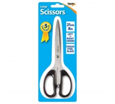 Tiger 21cm Black Handle Scissors Carded