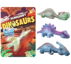 Slingshot Dino Stretchy Fling Toy ( Assorted Designs )