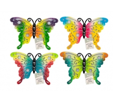 Rainbow Butterfly Metal Wall Plaque ( Assorted Colours )