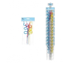Silly Straws 5pk With Clip Strip