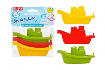 First Steps Bath Boats 10.5 x 5 x 3.5cm 3 Pack