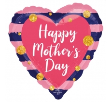 Navy & Pink Mothers Day Standard Foil Balloon