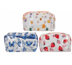 Printed Pvc Makeup Bag With String