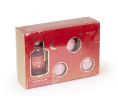 Christmas Reed Diffuser & Bath Bomb Set Berry Blis