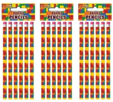 Bricks Pencil Set 6 Pack 17cm