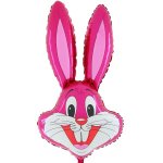 37" Pink Bunny Rabbit Head Foil Balloon ( Unpackaged )