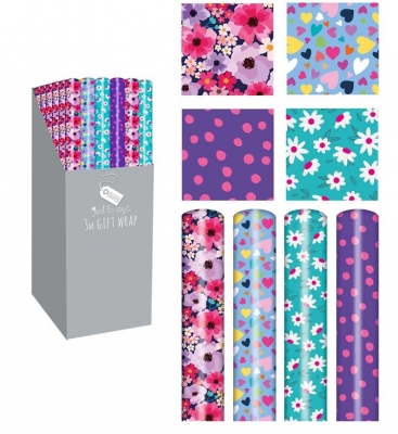 3 Metre Gift-Wrap Female Designs