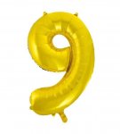 34" Classic Gold Number 9 Foil Balloon ( 1 )