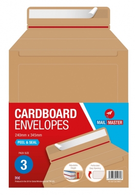 Mail Master Cardboard Envelope 240 X 345mm Pack Of 3