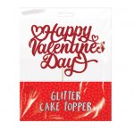 Valentines Day Glitter Cake Topper