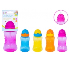 First Steps Pop Up Straw Sports Bottle ( Assorted Colours )