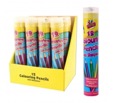 Tallon 12 Full Size Colouring Pencils & Sharpener