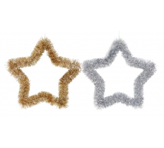 TINSEL SILHOUETTE STAR 33x33cm