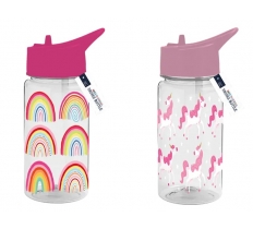 Girls Printed Bottle With Straw 400ml