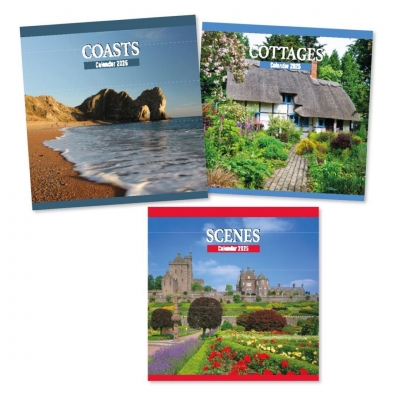 2026 Sqaure Calendar Coasts, Cottages & Scenes