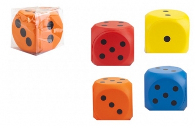Squeeze Squishy Dice 7cm ( Assorted Colours )
