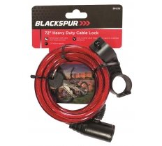 BLACKSPUR 10mm x 1.8m HEAVY DUTY CABLE BICYCLE LOCK