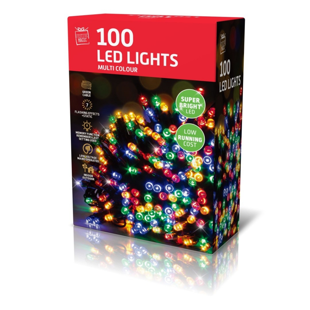 Led Lights 100 Multicoloured - Click Image to Close