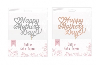 Mothers Day Glitter Cake Topper 21.5cm