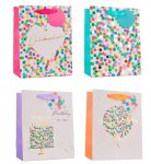 Confetti Detail Foiled Medium Gift Bag 26x32x12cm