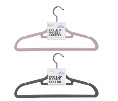 Flocked Non-Slip Hangers 10pk