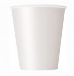 White Solid 9oz Paper Cups 8ct