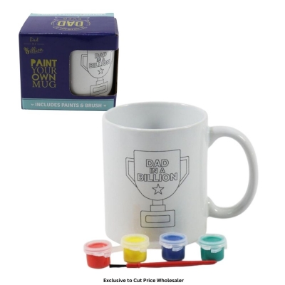 Dad in a Billion Paint Your Own Ceramic Mug with Box