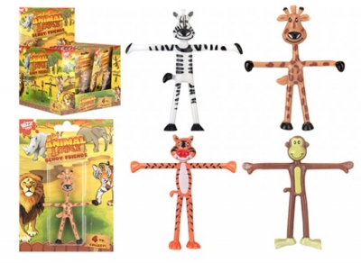 Bendy Wild Animal Friends 4 Assorted