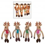 PLUSH HANGING REINDEER 28CM WITH FASTENER HANDS