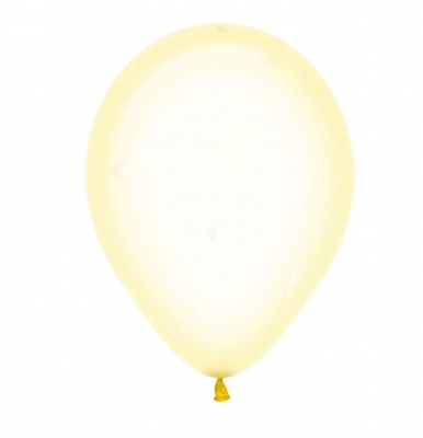 Crystal Pastel Yellow 5" Latex Balloons 13cm - 100 Pack