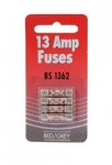 Fuses Red Grey 13 Amp On A Card