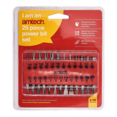 Amtech 25 Piece Power Bit Set