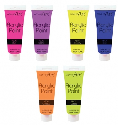 Acrylic Paint 120ml Neon ( Assorted )