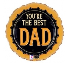 Fathers Day Betallic 18" Best Dad Beer