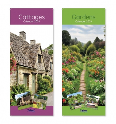 2026 Calendar Super Slim Cottages & Gardens