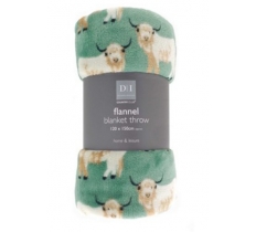 Printed Flannel 120x150cm Highland Cow