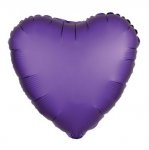 Amscan Silk Lustre Purple Heart Standard Foil Balloons