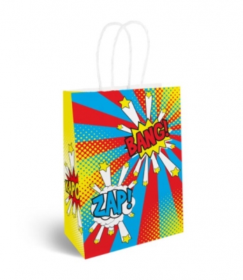 Comic Impact Paper Party Bag with Handles (16 x 22 x 8cm)