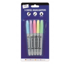 Tallon 5 Pastel chisel tip Highlighters