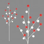 65cm Candy Pom Pom Wired Spray
