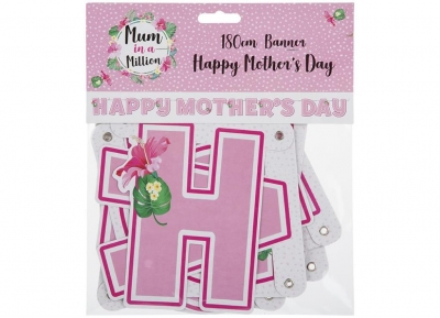 180CM HAPPY MOTHERS DAY BANNER