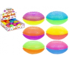 TWO TONE LIGHT UP RUGBY BALLS 11CM 6 ASSORTED