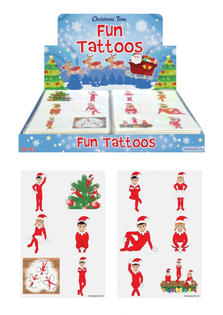 Mini Elfin Around Temporary Tattoo Sheets X 96 ( 5p Each ) - Click Image to Close