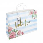 Floral Stripe Shopper Bag