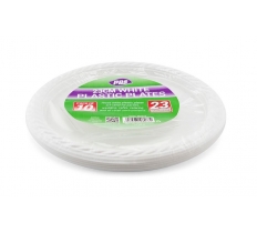 Plates Plastic White 23cm 10Pc