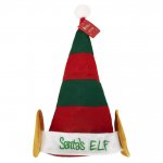 CHRISTMAS ELF STRIPED HAT WITH EARS