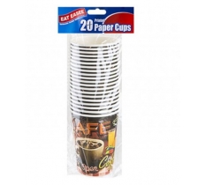 Cafe Design 9oz Paper Cups 20 Pack