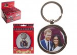 Royal Wedding Couple Oval Metal Keyfob